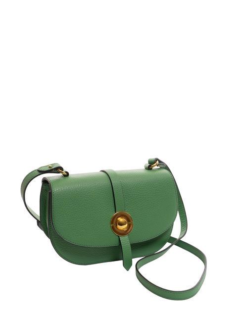 MARGHERITA Saddle bag in hammered leather peppermint - Women&rsquo;s Bags