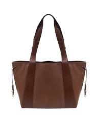 THE BRIDGE CARLOTTA Leather shoulder shopping bag BROWN - Women’s Bags - 3