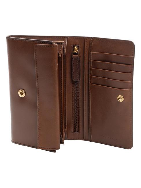 CECILIA Large continental wallet in leather BROWN - Women&rsquo;s Wallets