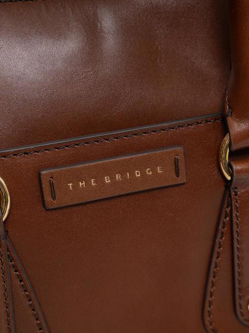 CECILIA Leather trunk bag with shoulder strap BROWN - Women’s Bags