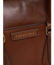 THE BRIDGE CECILIA Leather trunk bag with shoulder strap BROWN - Women’s Bags - 3