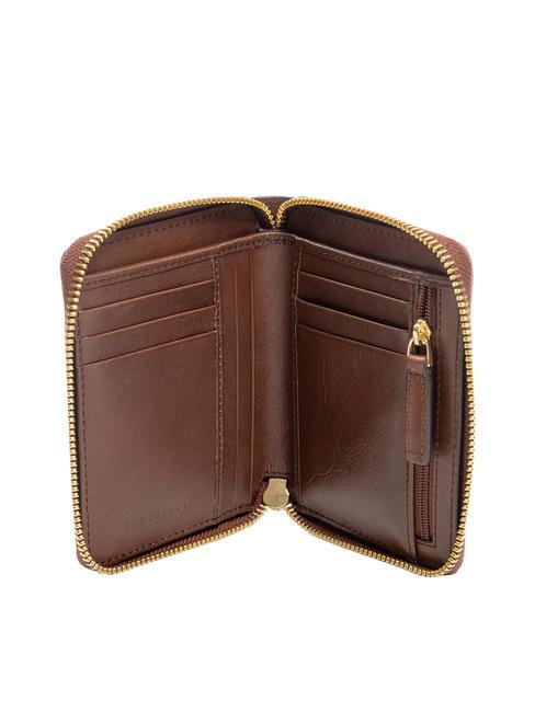 CECILIA Medium zip around leather wallet BROWN - Women&rsquo;s Wallets
