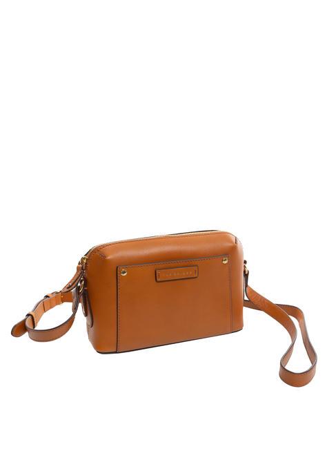 CECILIA Shoulder bag in leather Cognac / Gold - Women&rsquo;s Bags