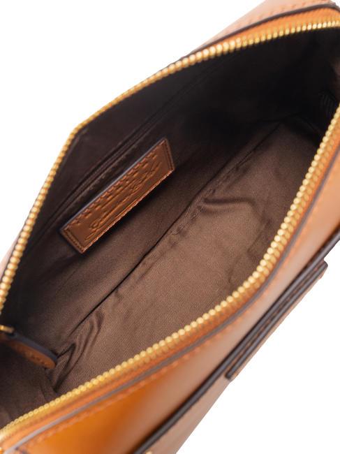 CECILIA Shoulder bag in leather Cognac / Gold - Women&rsquo;s Bags