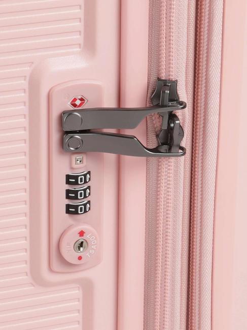 FORZA Set of 3 expandable trolleys: cabin+medium+large pink - Trolley Set