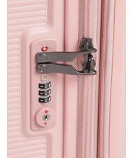 ECHOLAC FORZA Set of 3 expandable trolleys: cabin+medium+large pink - Trolley Set - 7