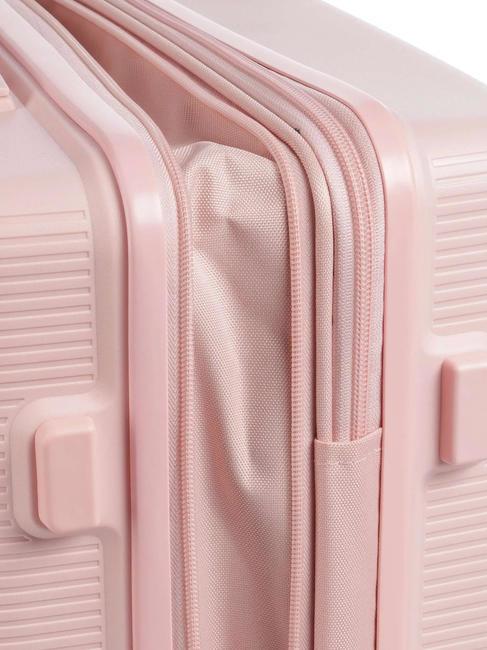 FORZA Set of 3 expandable trolleys: cabin+medium+large pink - Trolley Set