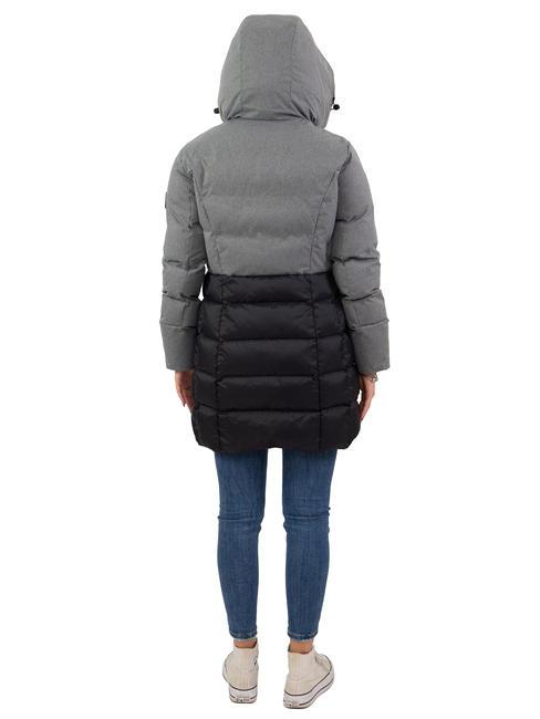 CIRRUS LT Down jacket with hood melange gray - black - Women's down jackets