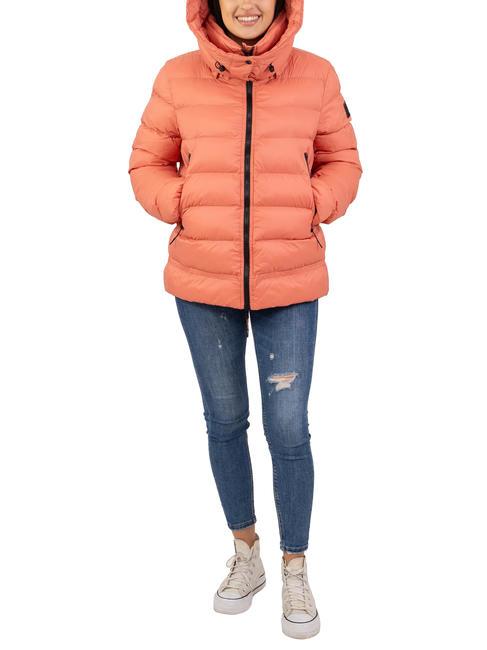 NISTON NY Short down jacket with hood sienna - Women's down jackets