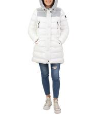 DEKKER STAND RT Long down jacket with colored padding white - Women's down jackets - 4