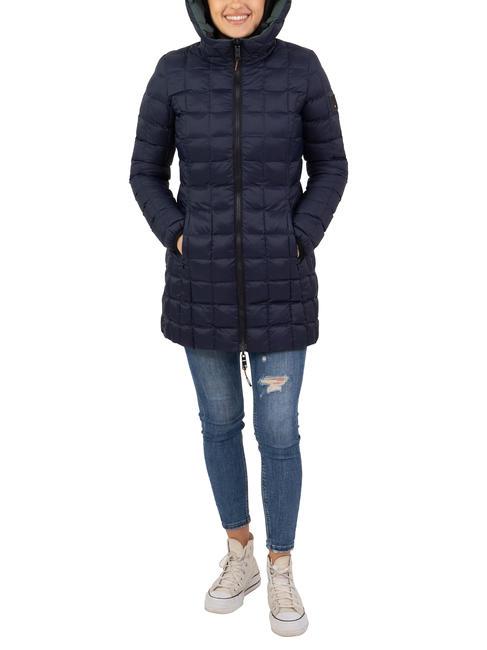 BARIO NY DOUBLE Double-sided down jacket with hood dark forest - graphite blue - Women's down jackets