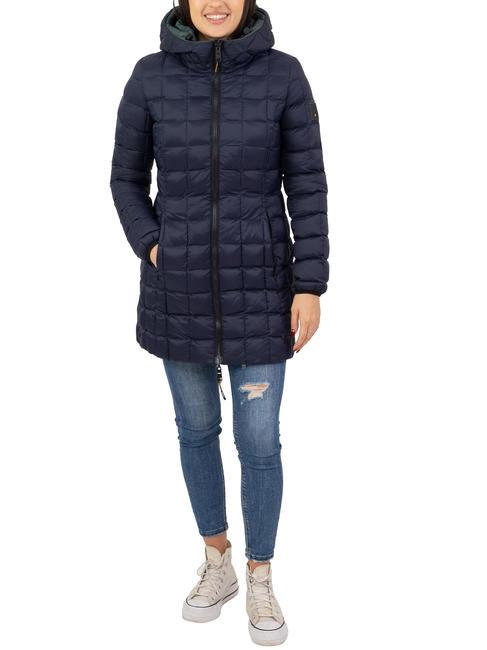 BARIO NY DOUBLE Double-sided down jacket with hood dark forest - graphite blue - Women's down jackets