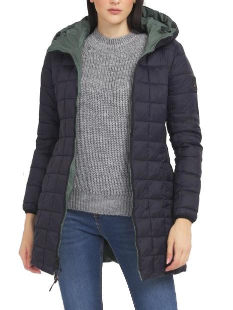 BARIO NY DOUBLE Double-sided down jacket with hood dark forest - graphite blue - Women's down jackets
