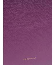 COCCINELLE CHERRY Hammered leather shopping bag dahlia - Women&rsquo;s Bags - 3