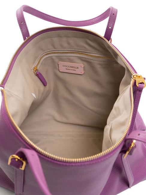 CHERRY Hammered leather shopping bag dahlia - Women&rsquo;s Bags