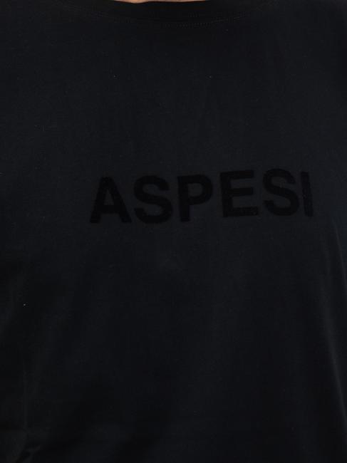 BASIC FLOCK Cotton T-shirt with logo black - T-shirt