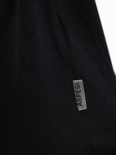 BASIC FLOCK Cotton T-shirt with logo black - T-shirt