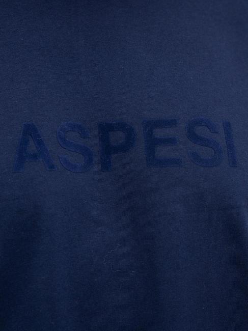 BASIC FLOCK Cotton T-shirt with logo navy - T-shirt