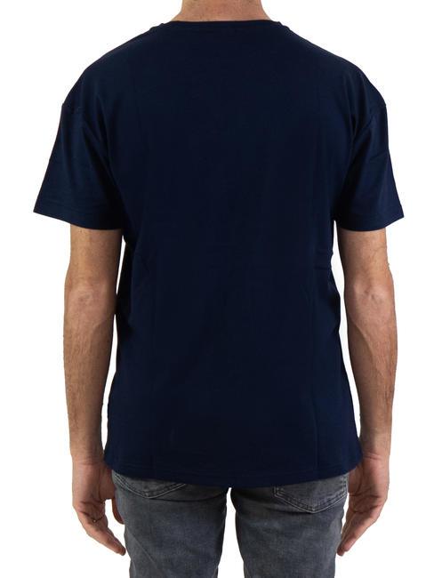 BASIC FLOCK Cotton T-shirt with logo navy - T-shirt