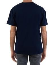 ASPESI BASIC FLOCK Cotton T-shirt with logo navy - T-shirt - 3