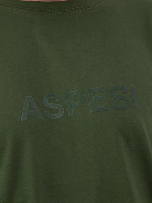 BASIC FLOCK Cotton T-shirt with logo military - T-shirt