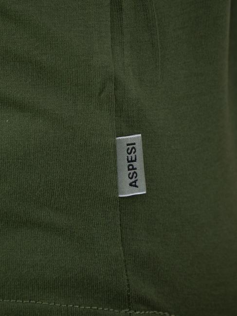 BASIC FLOCK Cotton T-shirt with logo military - T-shirt