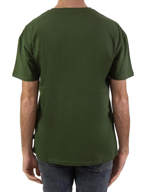 BASIC FLOCK Cotton T-shirt with logo military - T-shirt