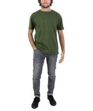 ASPESI BASIC FLOCK Cotton T-shirt with logo military - T-shirt - 5