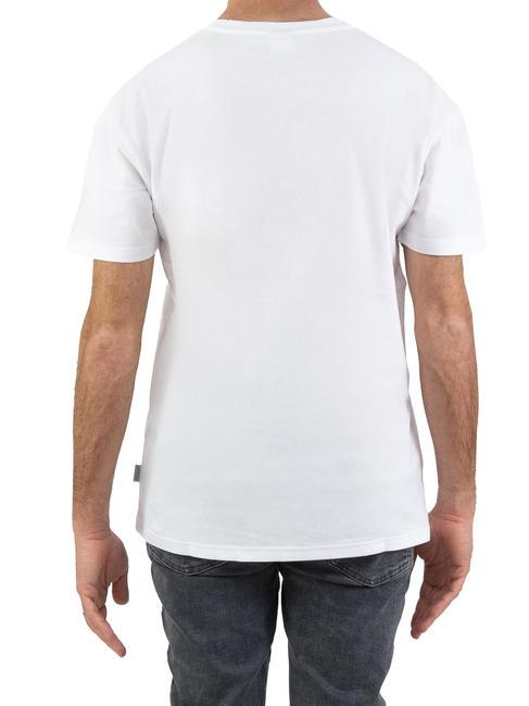 BASIC FLOCK Cotton T-shirt with logo white - T-shirt