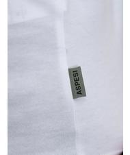 ASPESI BASIC FLOCK Cotton T-shirt with logo white - T-shirt - 4
