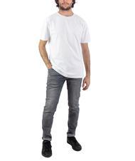 ASPESI BASIC FLOCK Cotton T-shirt with logo white - T-shirt - 5