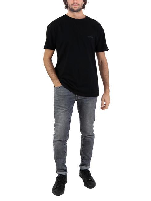 BASIC Cotton T-shirt with logo black - T-shirt