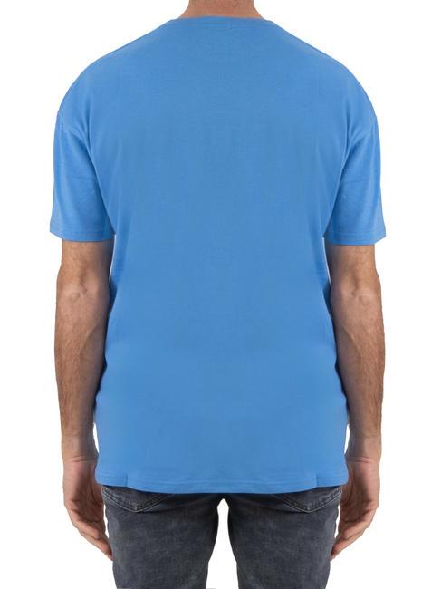 BASIC Cotton T-shirt with logo light blue - T-shirt