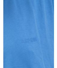 ASPESI BASIC Cotton T-shirt with logo light blue - T-shirt - 3