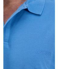 ASPESI BASIC Short sleeve stretch polo shirt light blue - Polo shirt - 3