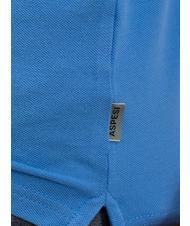 ASPESI BASIC Short sleeve stretch polo shirt light blue - Polo shirt - 4