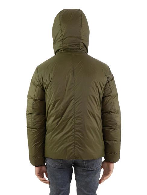 PRINI NY DOUBLE Double-sided down jacket with hood dark olive - apple green - Men's down jackets