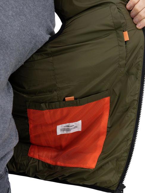 PORPOISE NY Padded vest dark olive - Sleeveless jackets for men