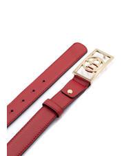 ROCCOBAROCCO RB SQUARE Leather belt red - Belts - 3