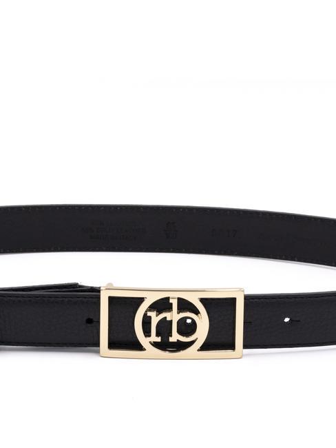 RB SQUARE Leather belt black - Belts