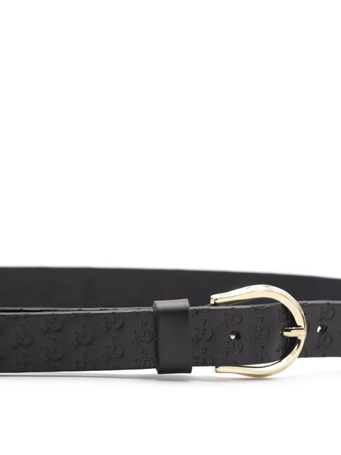 EMBOSSED Leather belt black - Belts