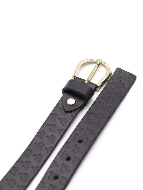 EMBOSSED Leather belt black - Belts