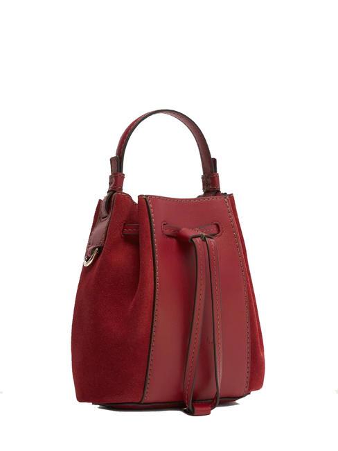 MIASTELLA Mini bucket bag in leather CHERRY d - Women’s Bags