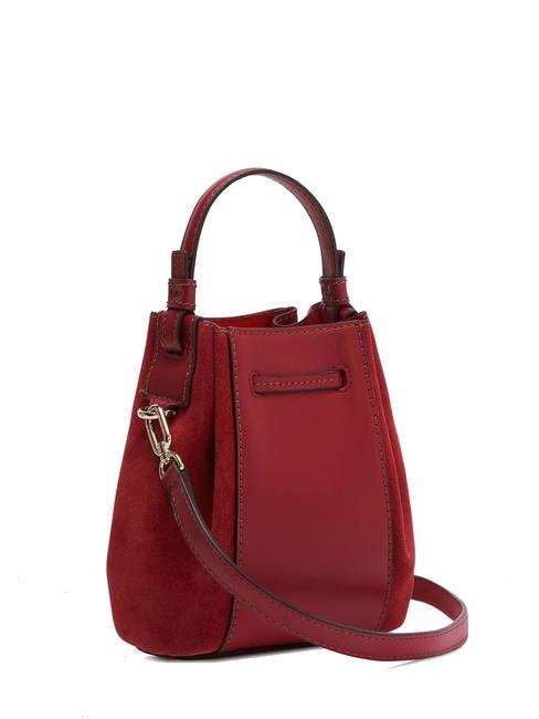 MIASTELLA Mini bucket bag in leather CHERRY d - Women’s Bags