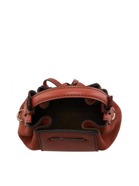MIASTELLA Mini bucket bag in leather cinnamon - Women’s Bags