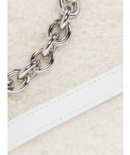 FURLA MOON Shoulder bag with shoulder strap white cotton - Women’s Bags - 3