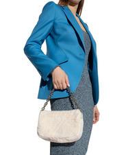 FURLA MOON Shoulder bag with shoulder strap white cotton - Women’s Bags - 6