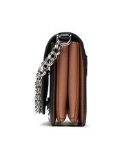 FURLA SPLENDIDA MIni bag in leather with shoulder strap black + cognac h - Women’s Bags - 4