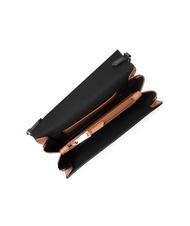 FURLA SPLENDIDA MIni bag in leather with shoulder strap black + cognac h - Women’s Bags - 6