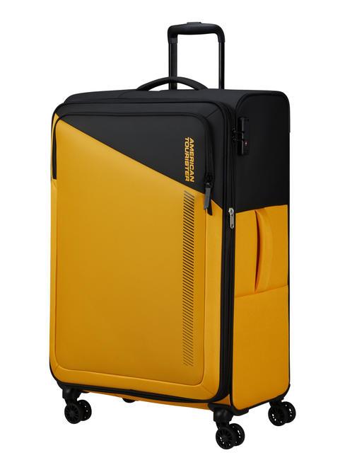 DARING DASH Large expandable trolley black/yellow - Semi-rigid Trolley Cases